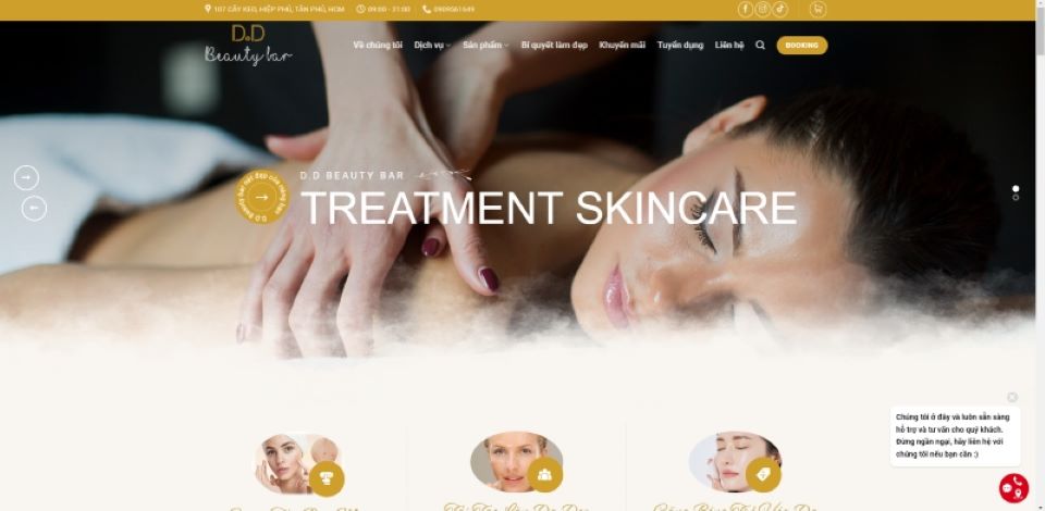 Website của D.D Beauty Bar