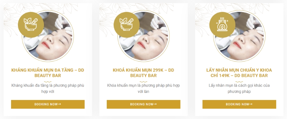 Dịch vụ chăm sóc da chuyên nghiệp của D.D Beauty Bar