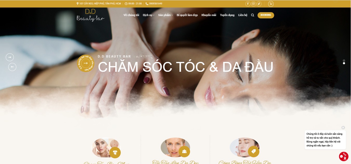 Website của D.D Beauty Bar