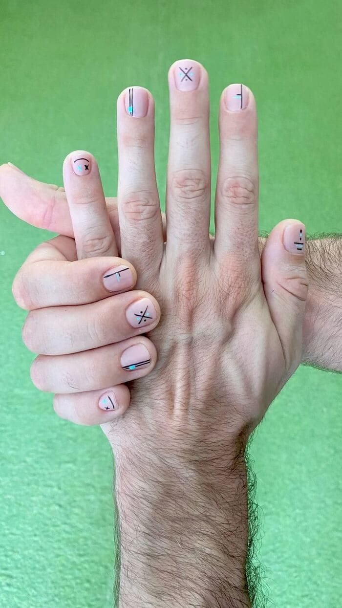 mẫu nail cho nam giới đẹp