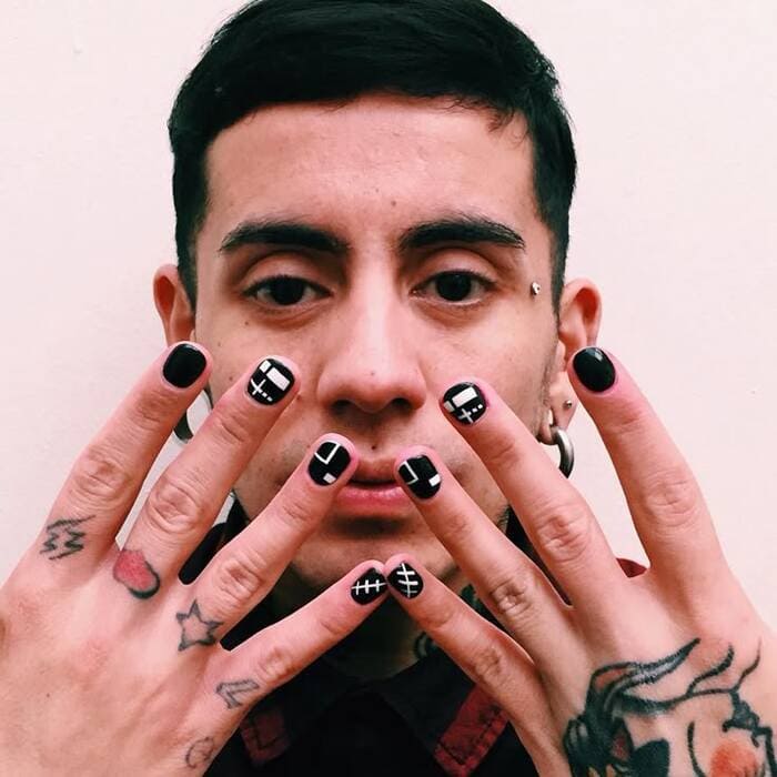 mẫu nail cho nam giới phong cách cá tính, mạnh mẽ
